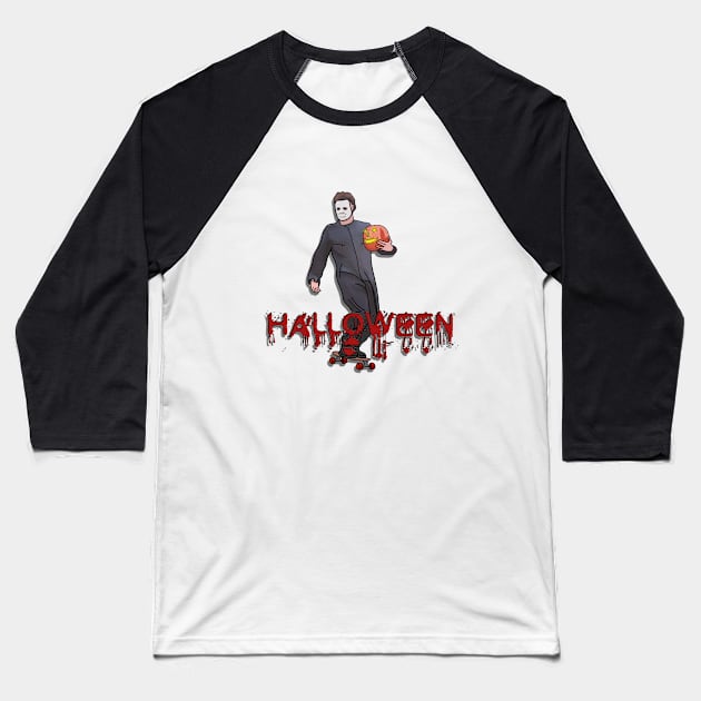 halloween Baseball T-Shirt by DarkCry